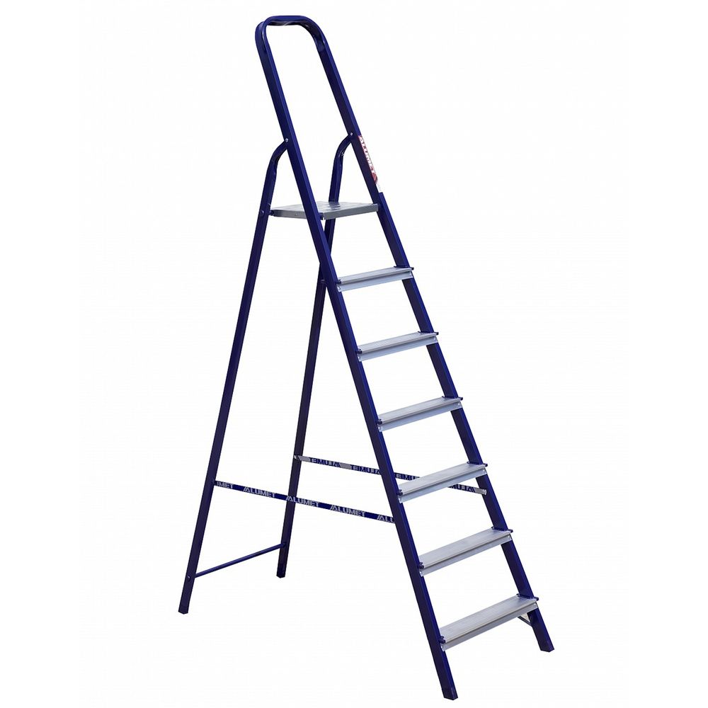 Стремянка стальная 7 ступеней "Алюмет", 24777---