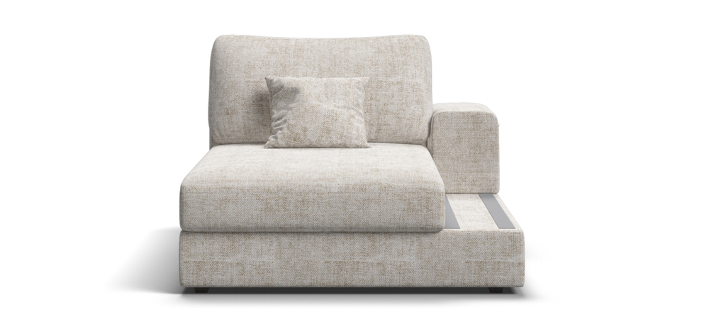 Босс Модуль оттоманка правая Шенилл Смарт кварц