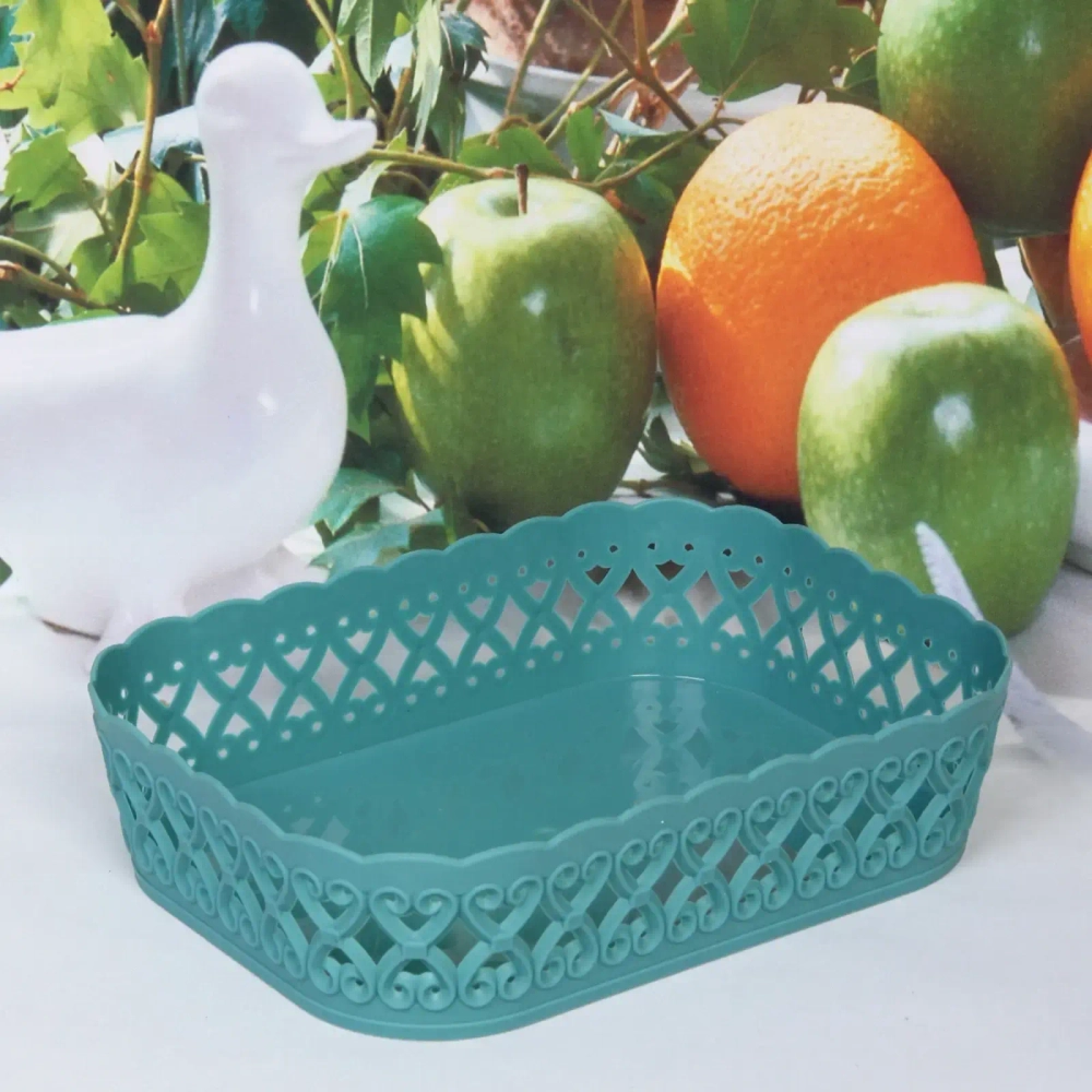 Сухарница пластиковая «Астория» 20*15*5см, морская волна