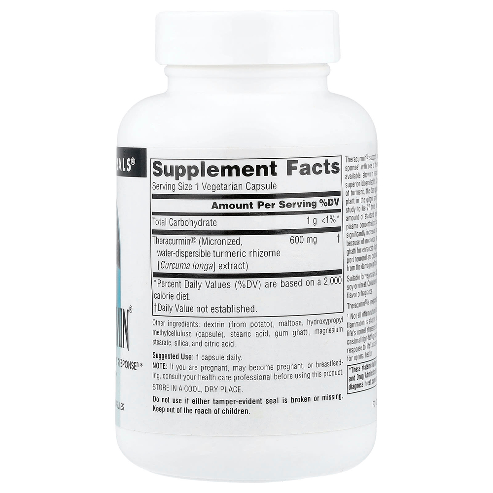 Source Naturals, Theracurmin®, 600 мг, 60 вегетарианских капсул