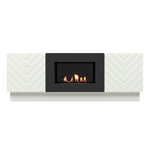 Тумба с биокамином Firelight BFP/P-1400V белая
