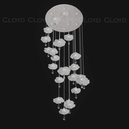 Люстра Cloyd SHANGRILA C33 / выс. 250 см - керамика - белый (арт.11490)