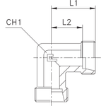 Соединение P90 DS14 22х1.5 (корпус, нерж.)