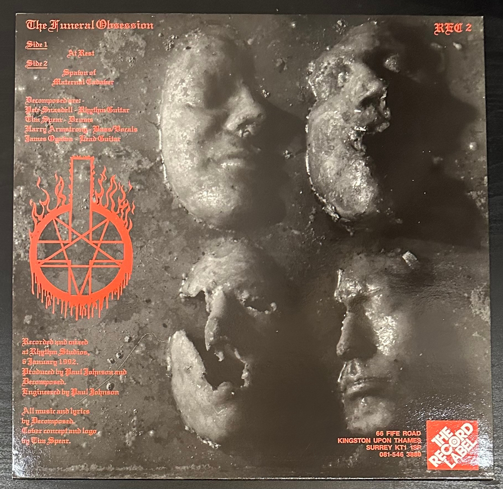 Decomposed - The Funeral Obsession (Англия 1992г.) 12", 45 RPM
