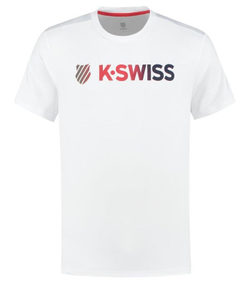 Мужская теннисная футболка K-Swiss Heritage Sport Logo Tee M - white