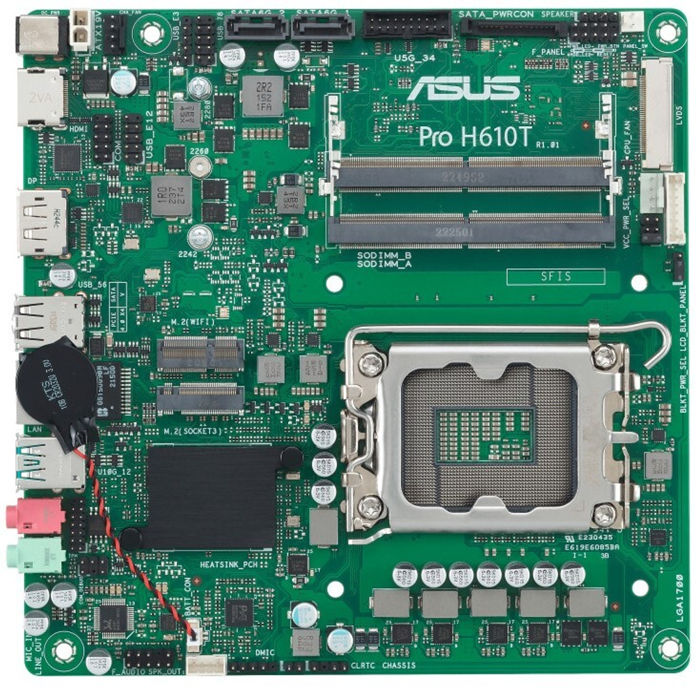Материнская плата mini-ITX ASUS PRO H610T-CSM
