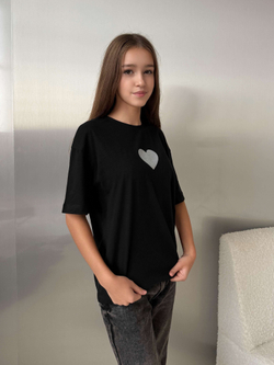 Футболка для девочки сердце