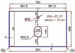 Тумба с раковиной La Fenice Elba Twin 80 бежевая матовая/столешница черная