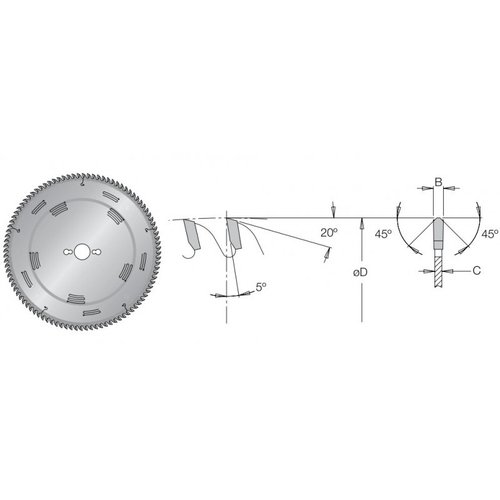 Пильный диск DIMAR для ЛДСП усиленный бесшумный 95406256 300x30x3.2/2.2x96 DSQ
