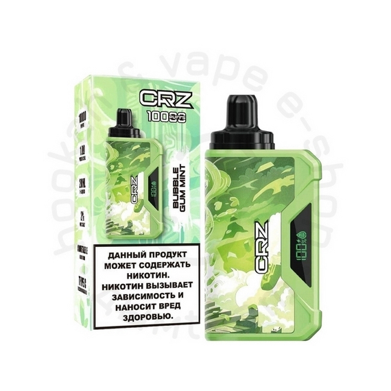 Одноразовая ЭС CRZ 10 000 &quot;Жвачка с мятой&quot; (Bubble gum mint) (М)