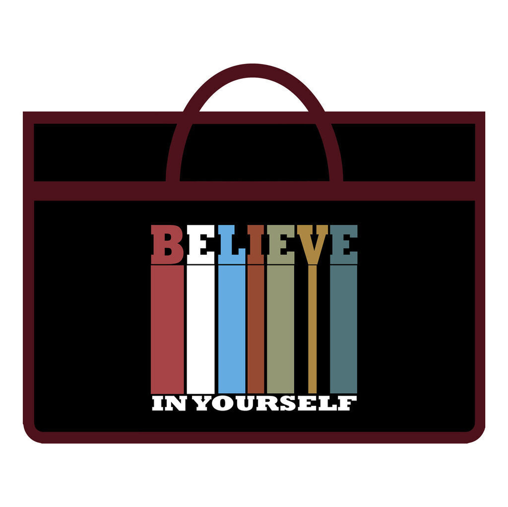 Папка А3 пластик молния сверху/ручки тесьма"Believe in yourself" ПЧЕЛКА ПМ-А3-26