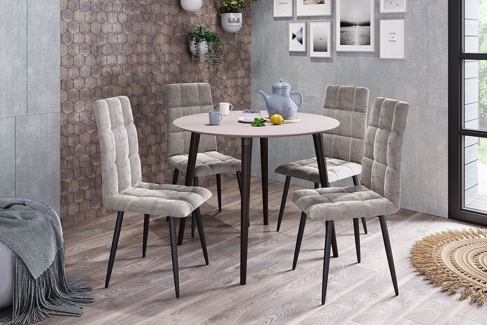 Стул Турин 2,мокко (велюр) ноги белые