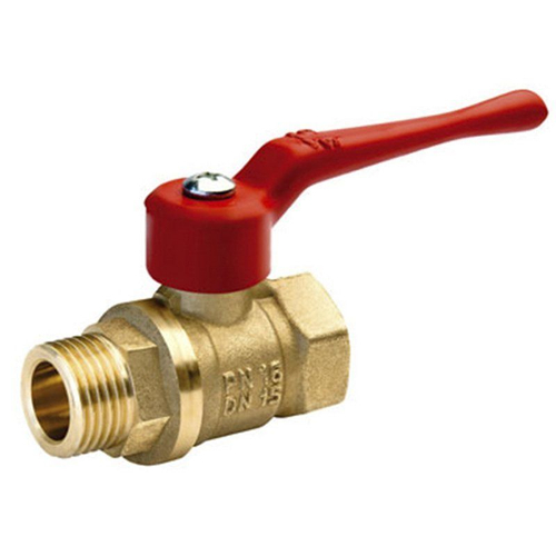 Кран латунный шаровой БАЗ.А31.0, 11Б27п1, DN 32, PN 40, муфта-штуцер, рычаг