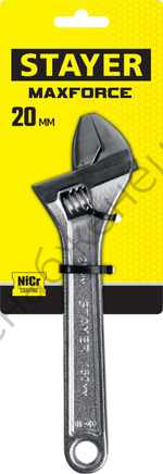 STAYER MAX-Force, 150 / 20 мм, Разводной ключ (2725-15)