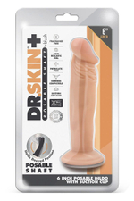 Телесный фаллоимитатор-реалистик 6 Inch Posable Dildo - 16,5 см. (Цвет: телесный)