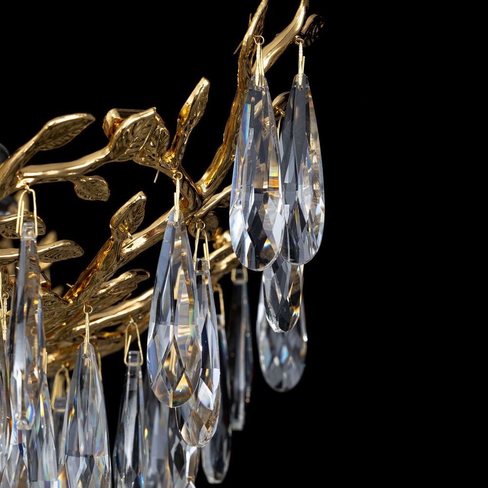 Citilux RITZ CL310082 Люстра хрустальная подвесная Золото