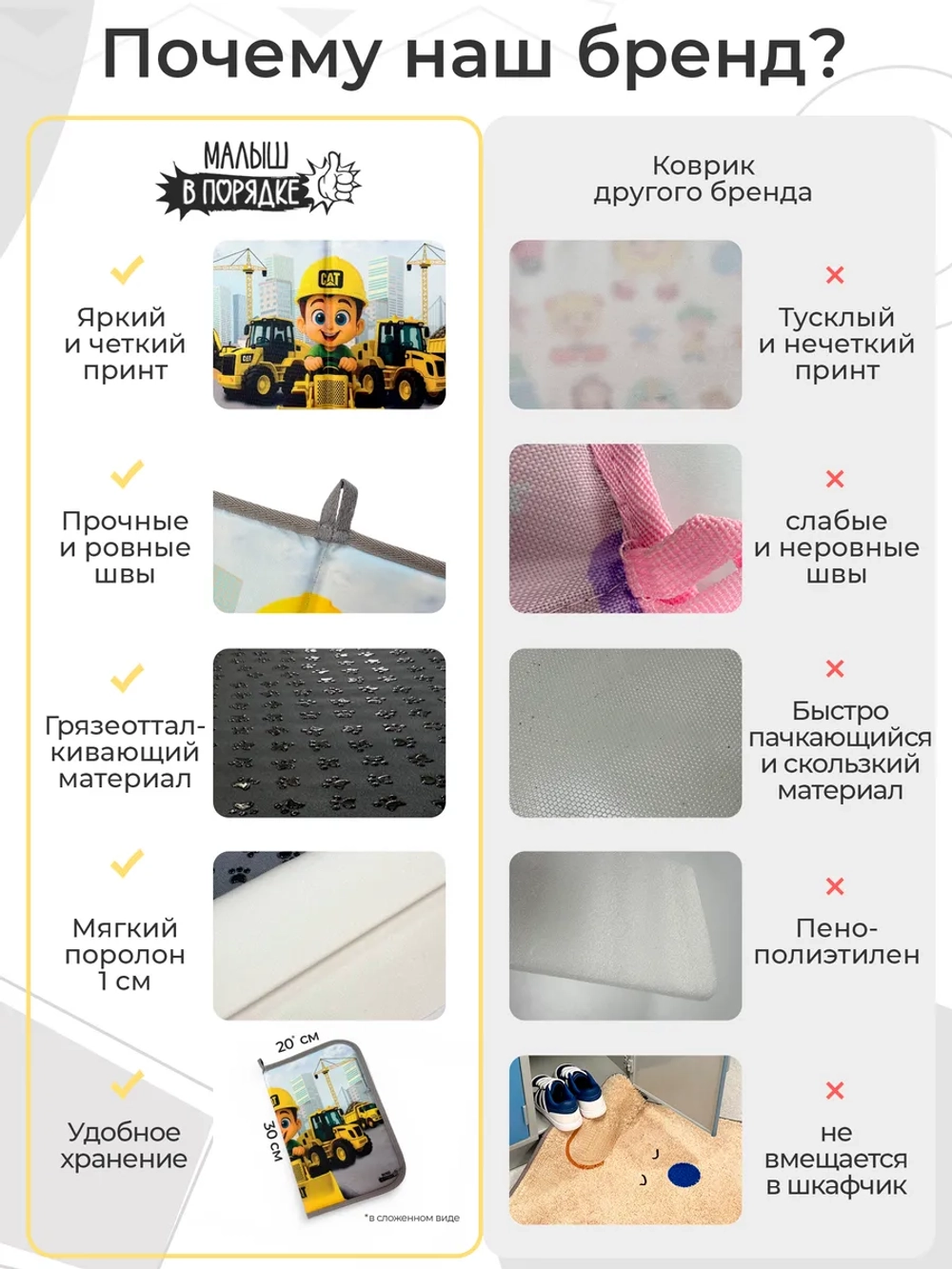 Коврик в садик для переобувания