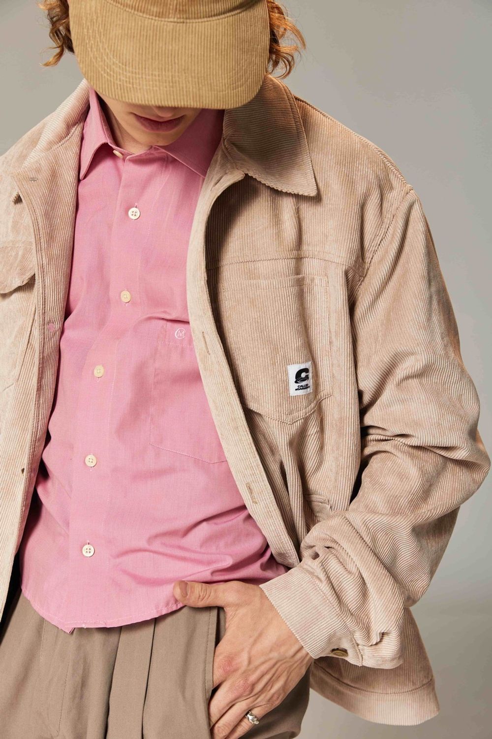 Куртка Called a Garment Corduroy work Светло-бежевая