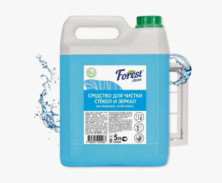 Forest clean средство для чистки стёкол и зеркал 5 л