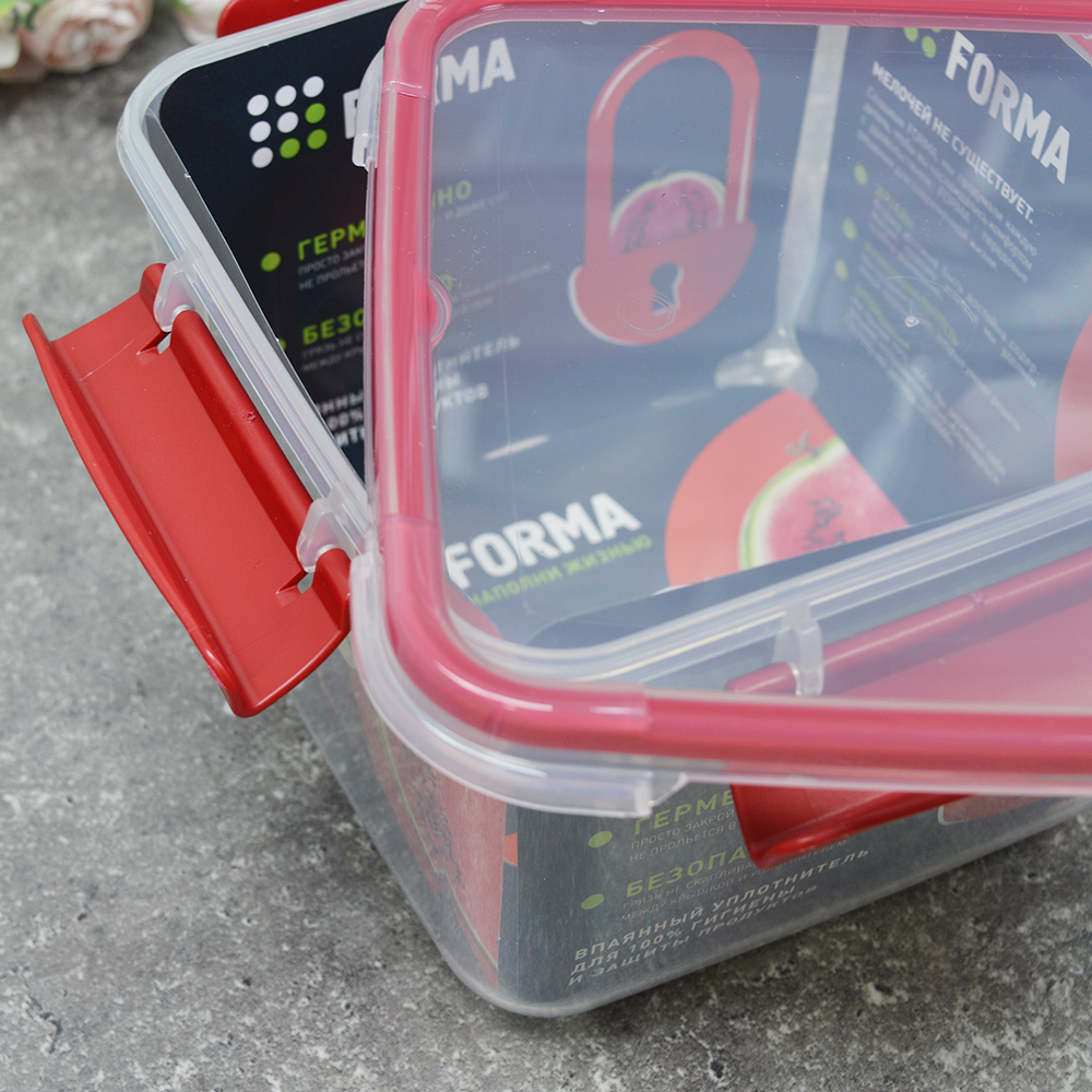 Контейнер 1,7л герметичный "Butterfly bright" (красный)