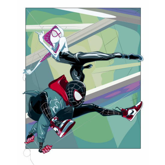 Открытка Spider Man: Miles Morales & Gwen Stacy Человек-Паук: Майлз Моралес и Гвен Стейси