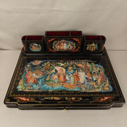 Настольный письменный набор с ручной росписью VIP