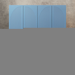 Шкаф Агератум МДФ четырехсекционный в синей эмали - Дуб молочный 8622  230*45*240