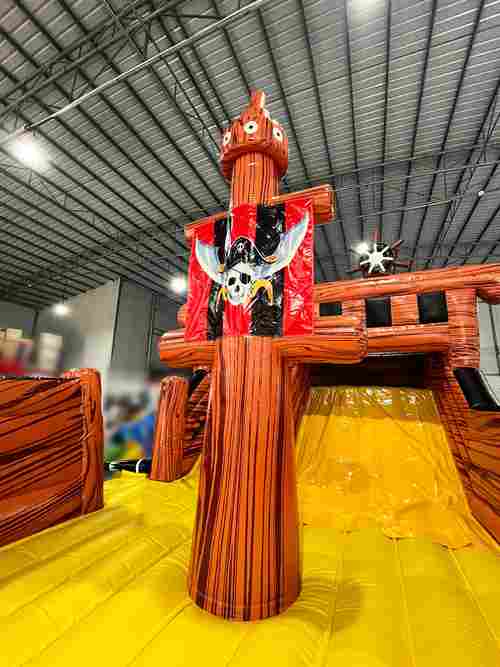 Коммерческий надувной батут «Пиратский корабль 3» 9*5*5 м