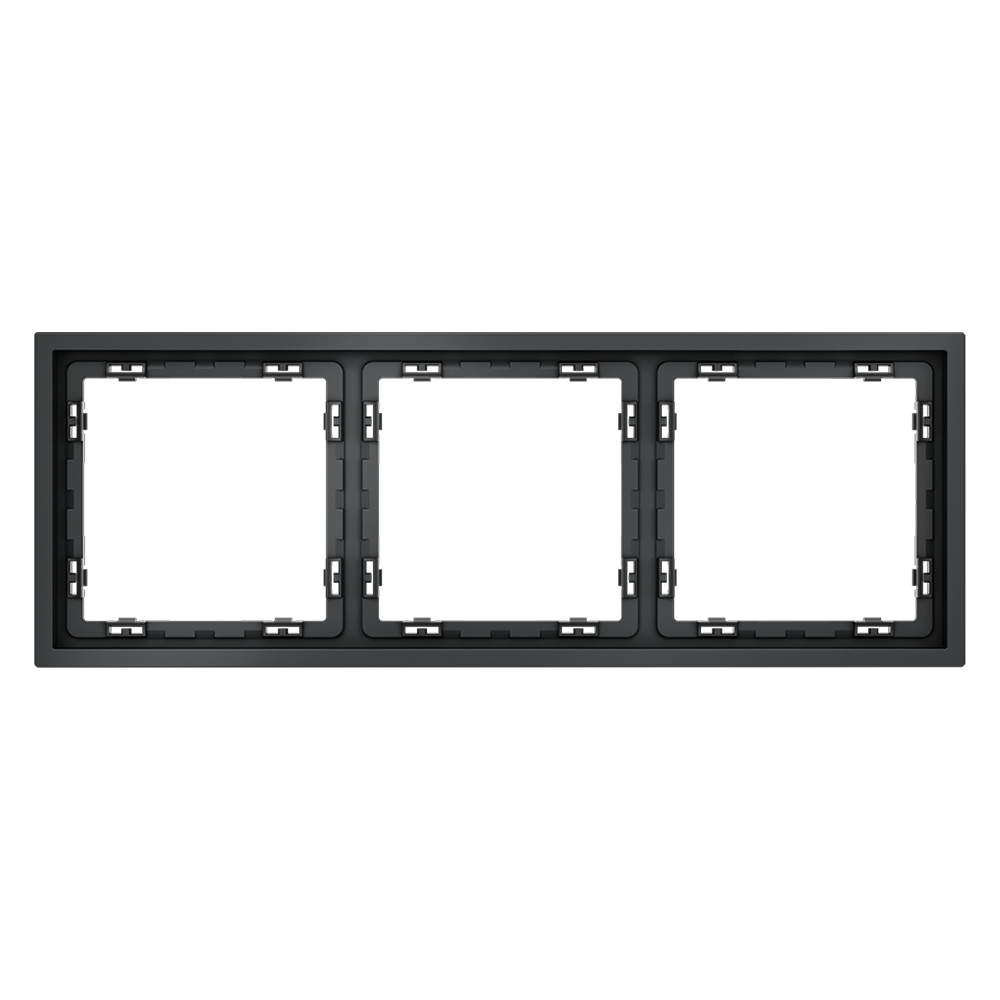 Рамка пластиковая VOLTUM S70 на 3 поста, (графит)