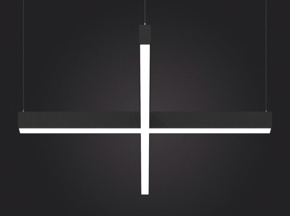 Светильник LED Х-образный LP85-PLUS-600 32Вт 4000К черный 600х600х40мм DIOLUM