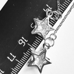 Стальные серьги протяжки цепочки (98мм) "Звезда" для пирсинга ушей. Stainless Steel, кристалл.