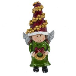 GAEM Фигурка декоративная "Ангел/Дед Мороз/Снеговик/Гном", L5 W3,5 H10,5 см, 4в.