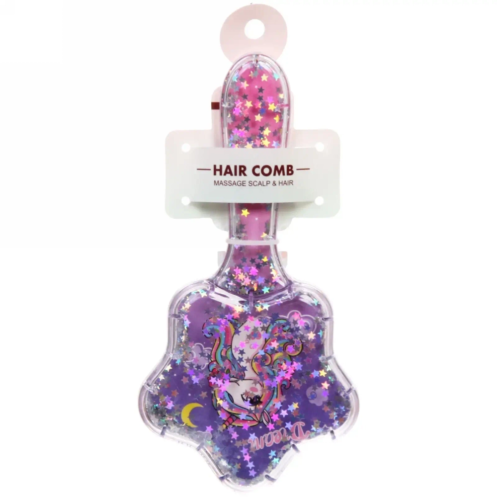 Расческа массажная «Baby House Mila», микс 4 вида Единорожки, 17*8.5см