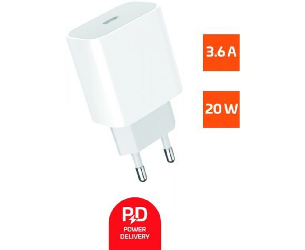 Сетевое З/У GoPower GPPD06 Type-C 20W PD3.0 белый