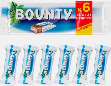Батончик шоколадный с нежной мякотью кокоса Bounty 165г