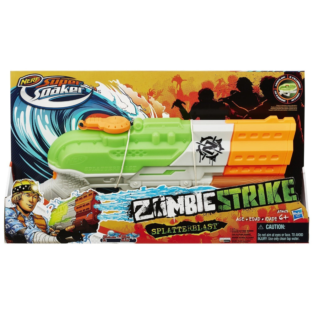 Hasbro: Nerf Водяной бластер Nerf Zombie Strike Splatterblast A9463  — Nerf Zombie Strike Splatterblast — Нерф Нёрф Хасбро