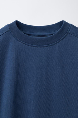 ZARA КОМПЛЕКТ ИЗ ФУТБОЛКИ И БЕРМУДОВ, МОРСКОЙ СИНИЙ