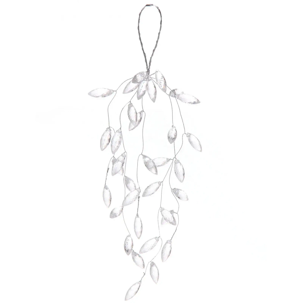 Ветка декоративная «Шарм» 27 см, Прозрачный