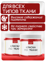 Комбо красок по ткани (красная) 2х20 мл