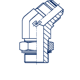 Штуцер FRA45 JIC 1.1/16 - UNF 1.1/16