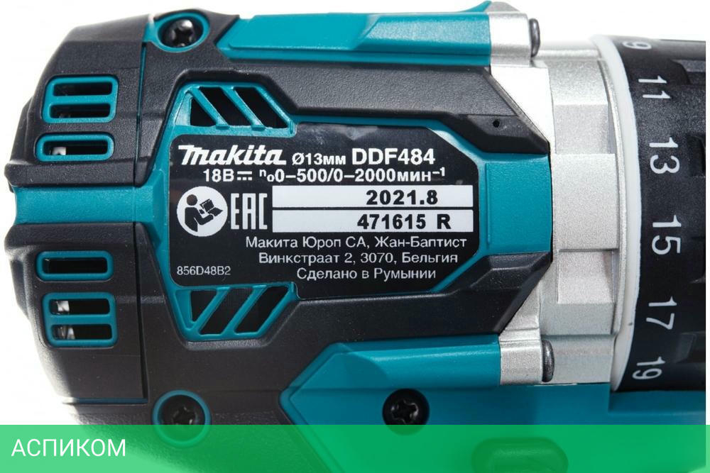Дрель-шуруповерт Makita DDF484Z