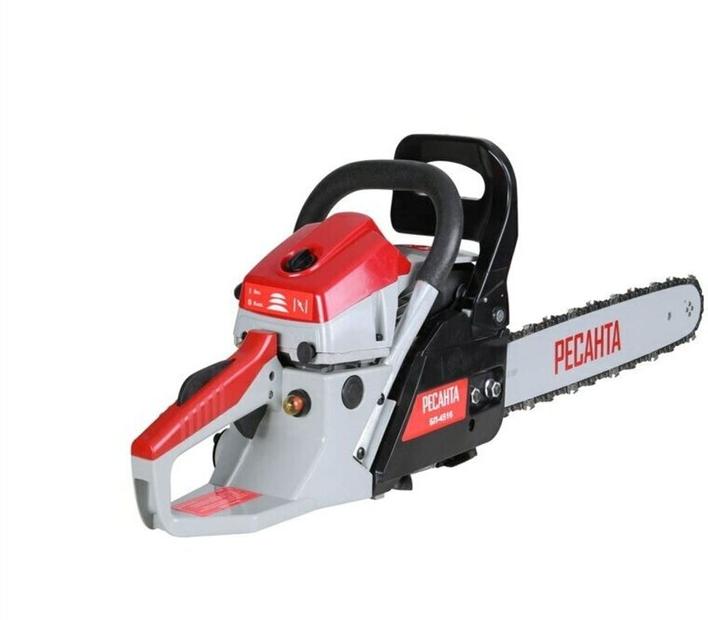 Бензопила Ресанта БП-4516, двухтактный, длина шины 40 см, 57 звеньев, 2.3 кВт