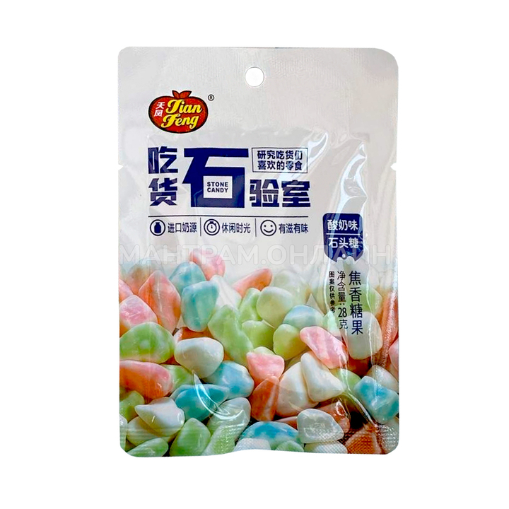 Конфеты жевательные камешки Jian Feng Stone Candy вкус сливочный 25 г