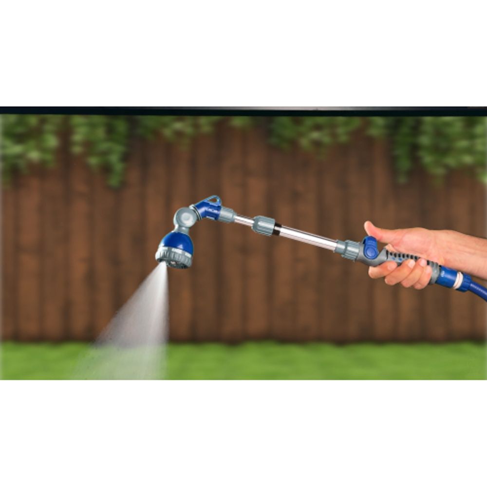 Пистолет распылитель для полива GREEN APPLE GACHW-618 телескопический, 46 см - 61 см, 8 режимов