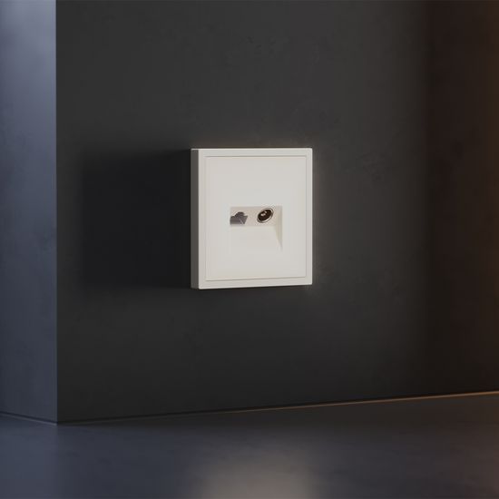 Накладка для розетки TV+RJ45 кат. 6, S70 (хлопок)