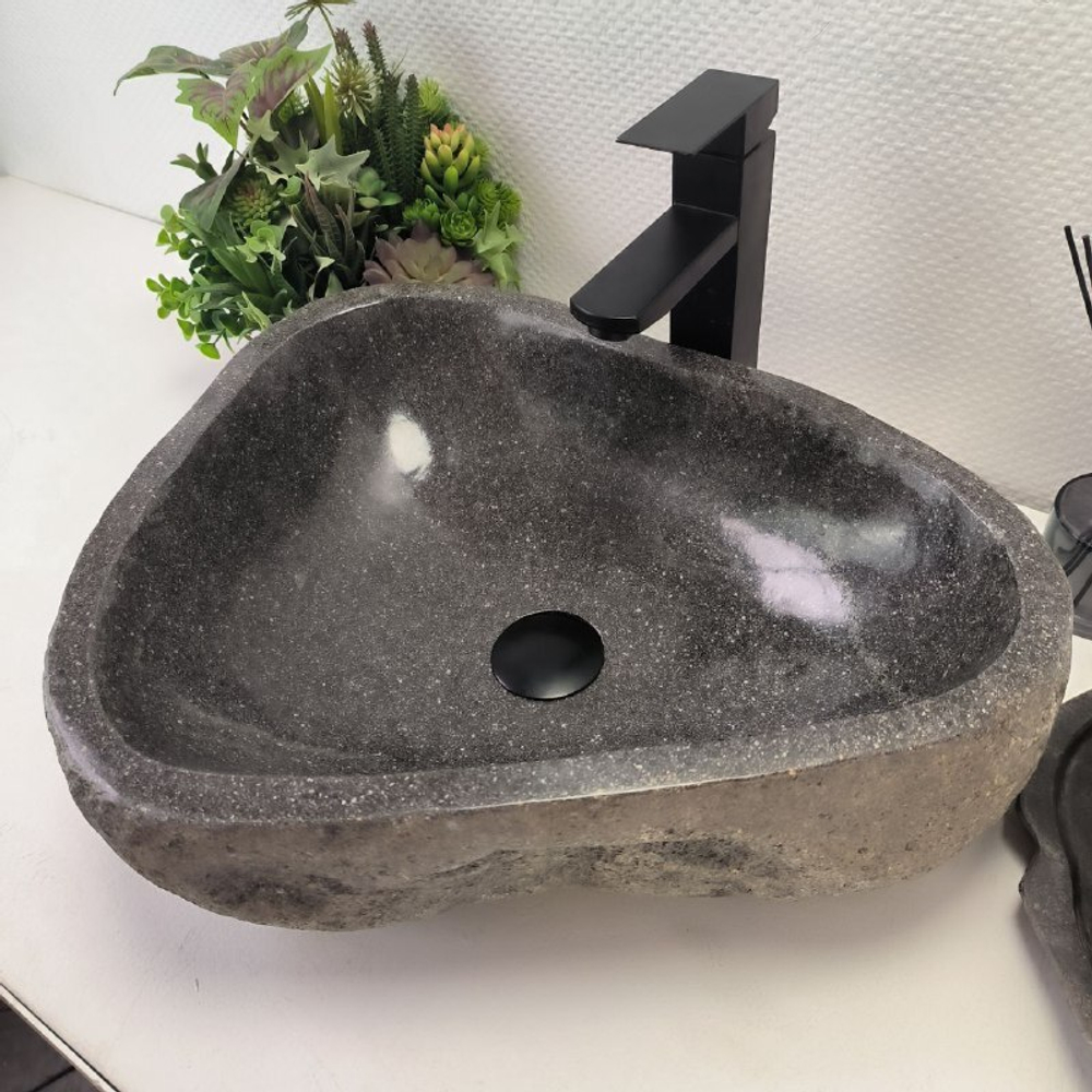 Раковина из речного камня RS-62804 (51*41*15) 56