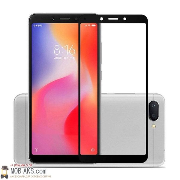 Защитное стекло 2.5D Xiaomi Redmi 6/6A (Черное)