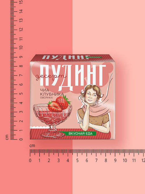 Десерт ЧИА ПУДИНГ / Клубничный (микс для десерта) / 28гх2 порции / ТМ Сибирская клетчатка