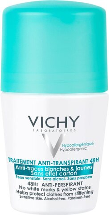 Vichy Deodorant 48h - шариковый антиперспирант против белых и желтых следов /   50  ml  / GTIN 3337871324599