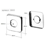 Отражатель RR 130S 1/2"(48*48mm d=22mm h=6mm) лат хром квадрат